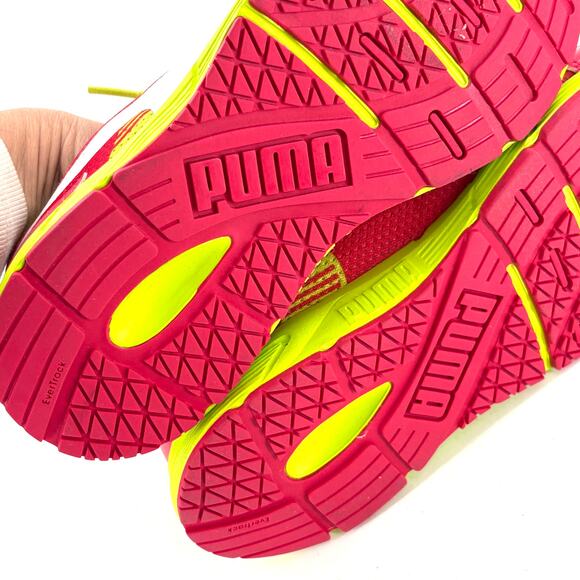 Puma Womens Sequence Sneakers 6 Pink Chartreuse Green NWOT Running Shoes - Picture 2 of 6
